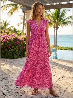 Banjanan Constance Maxi Dress in Bondi Batik Rose SzXL
